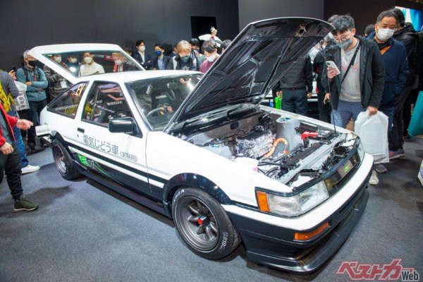 東京オートサロンで2023でトヨタが発表したEVのコンセプトモデル、「AE86 BEVコンセプト」