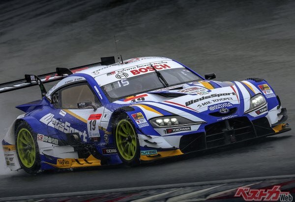結局2番手タイムになった19号車WedsSport ADVAN GR Supra、国本雄資と坂口晴南が乗る