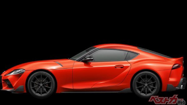 スープラRZの特別仕様車「Plasma Orange 100 Edition」はその名のとおり100台限定。ソリッドな質感と燃えるような鮮やかな専用外板色「Plasma Orange」を採用