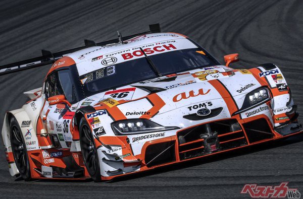 6位スタートから逆転優勝したNo.36 au TOM’S GR Supra(坪井翔/宮田莉朋)