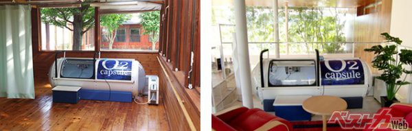 酸素カプセルの個人レンタル。場所を取るかと思いきや、意外とおさまりのいいサイズ。