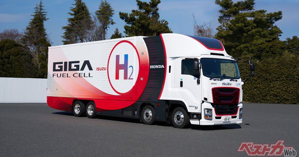 いすゞ、2027年導入予定の燃料電池大型トラック向け燃料電池システムの開発および供給パートナーをHondaに決定