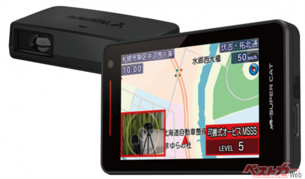 基本性能はLS1100と同じだが、アンテナが別の2ピースセパレートタイプなのでディスプレイを見やすい位置に取り付け可能だ