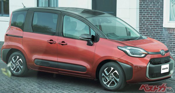 シエンタのエクステリアデザインは、ヨーロッパ車のような都会的な雰囲気が感じられる。機能性、個性とのバランスもよい