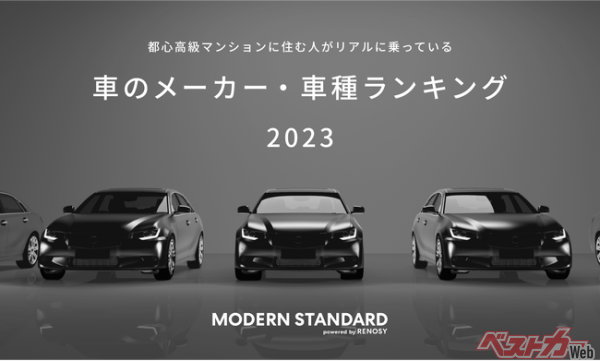 都心高級マンションに住む人がリアルに乗っている「車のメーカー・車種ランキング 2023 by Modern Standard」を発表！