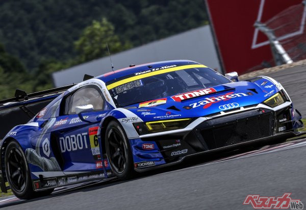 5番手スタートから3位表彰台は6号車 DOBOT Audi R8 LMS(片山義章/R.メリ・ムンタン/神 晴也組)