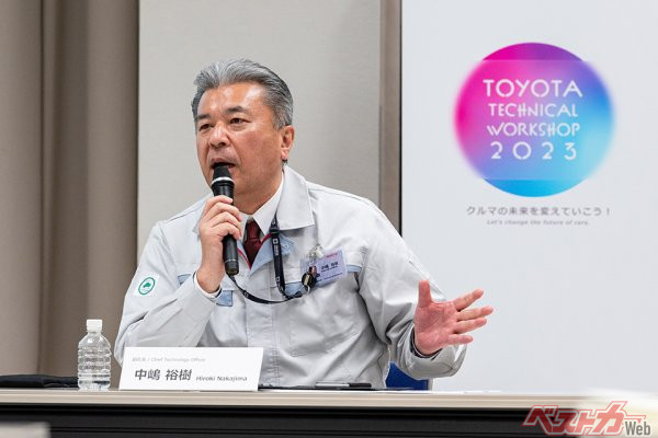 今回の技術説明会を企画、牽引したトヨタ商品担当中嶋副社長。ぜひまた開催してください!!