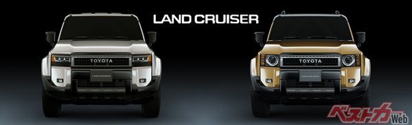 2023年8月に公開されたトヨタ ランドクルーザー250。モデルチェンジが待たれたランドクルーザープラドの後継となる。角目と丸目、2種類の目元で登場し、丸目を愛するオールドファンを喜ばせた