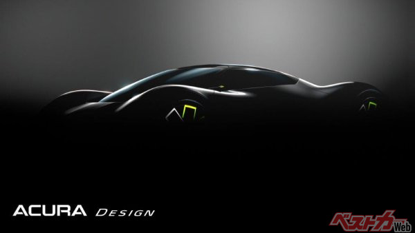 映像が公開された「Acura Electric Vision Design Study」のサイドビュー。うねるようなボディデザインはまさにレーシングマシンのイメージだ