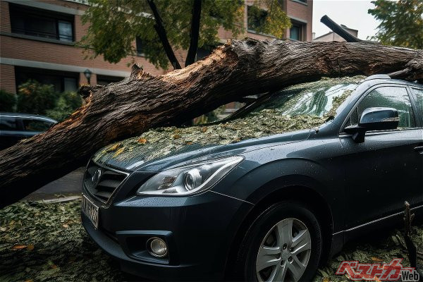 自然災害で愛車がダメージを受けたら自動車保険会社に連絡しよう（ronstik@Adobestock）