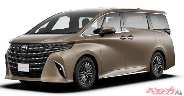 新型アルファードのエンブレムがトヨタマークに変更になった。いままでは、「α」モチーフのものが使用されていた