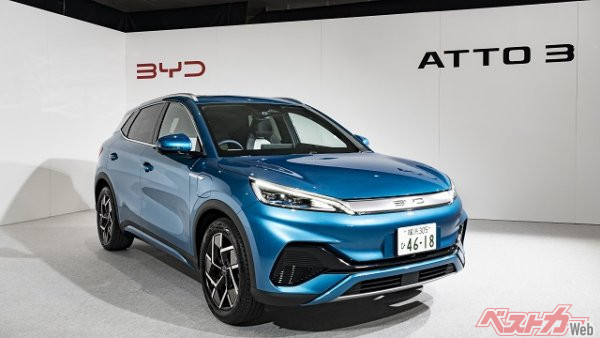 BYD ATTO3（アットスリー）全長4455×全幅1675×全高1615mm／車体価格440万円～（補助金なし）