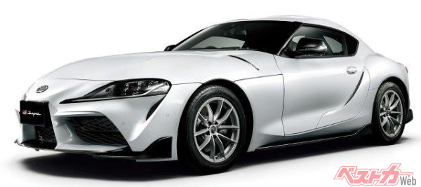 トヨタスープラSZ(全長4380×全幅1865×全高1295mm/8速AT/車体価格:499万5000円)