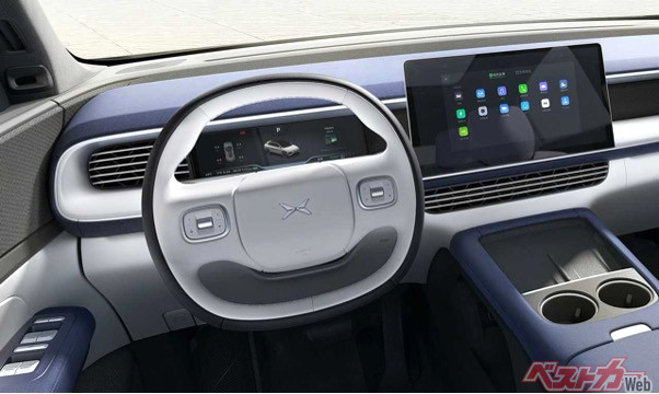 中国車は物理的なレバーやスイッチをなくしたスマートコックピットが大衆車レベルで普及している(写真はXpeng G6)