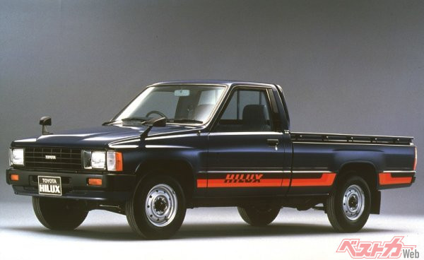 こちらは4代目ハイラックス。やっぱりハイラックスのイメージはこのあたりのモデルが強いだろう。原点回帰もありかもしれない