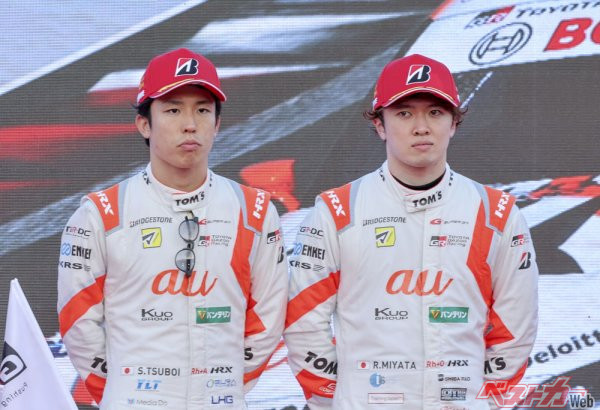 500クラスの2023年ドライバーチャンピオンに輝いた坪井翔/宮田莉朋コンビ