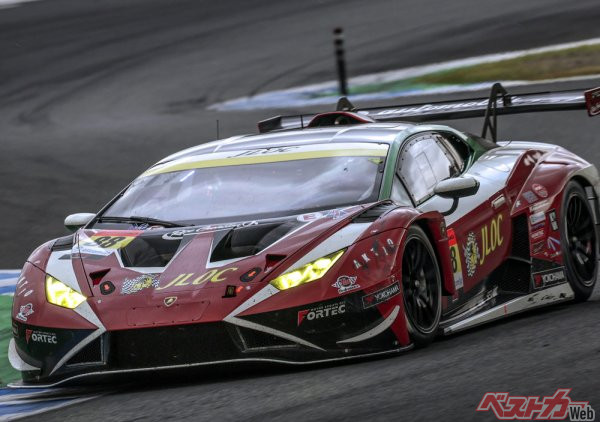 2番手スタートから逆転で初優勝を遂げた88号車 JLOC Lamborghini GT3(小暮卓史/元嶋佑弥)