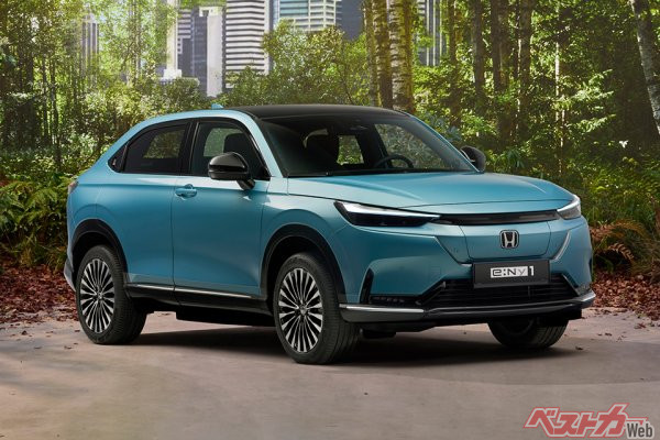 ホンダ e:Ny1。2023年秋から欧州で販売するBセグSUV。世界各地域で販売する新型車も積極的に開示している