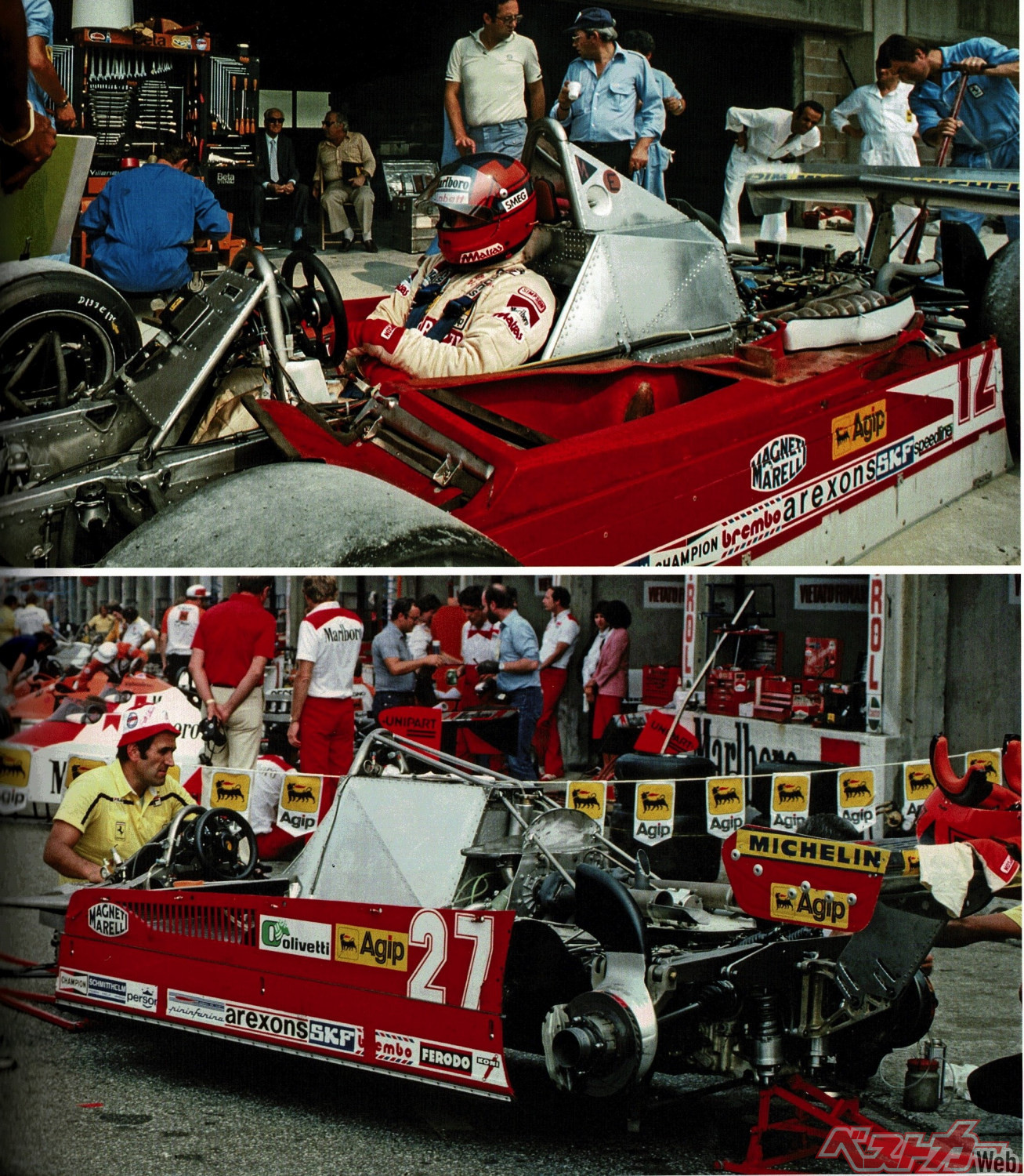 1982年フェラーリで初採用されたブレンボのブレーキシステムは、その後スタンダードとして各チームに採用された