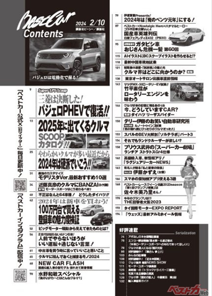 ベストカー2月10日号 目次