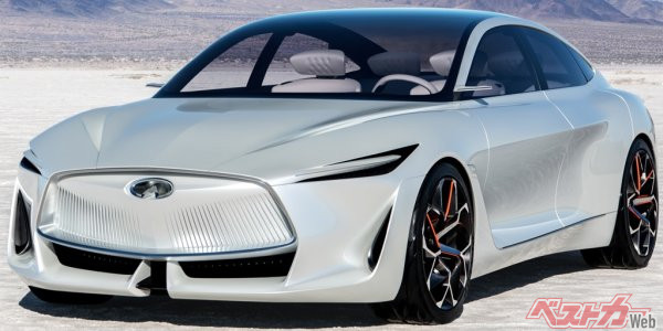 2018年の北米自動車ショーで、インフィニティが発表したQインスピレーションコンセプト。VCターボエンジンを積んだ、純ガソリン車のコンセプトカーであった