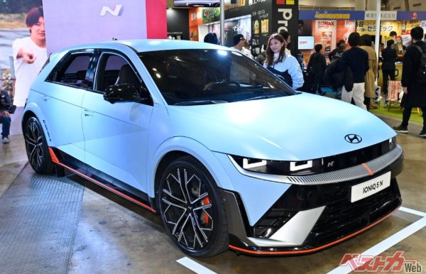 2024年上半期に日本導入されるBEVのハイパフォーマンスSUV「アイオニック5 N」。ヒョンデにとっての「N」ブランドは、BMWの「M」やトヨタの「GR」ブランドのような位置づけを目指す