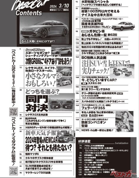 ベストカー3月10日号 目次