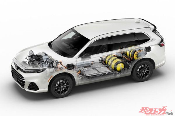 ホンダがGMと共同開発し、両社の合弁会社「Fuel Cell System Manufacturing LLC」（米国ミシガン州）で生産される燃料電池システムを搭載