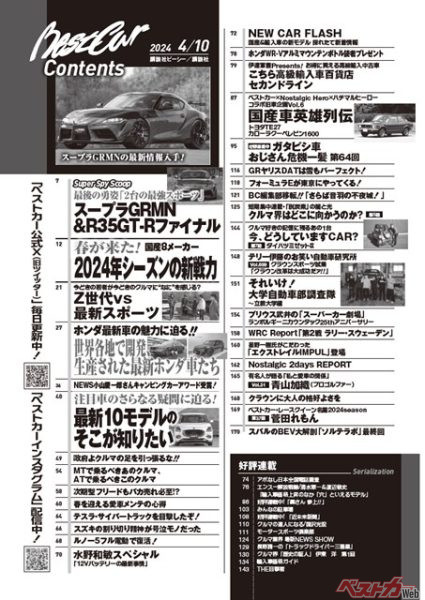 ベストカー4月10日号 目次