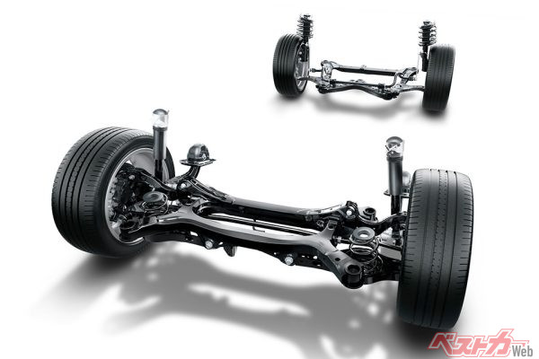 フロント&リヤサスペンション(2017年7月発売開始時の公式画像)
