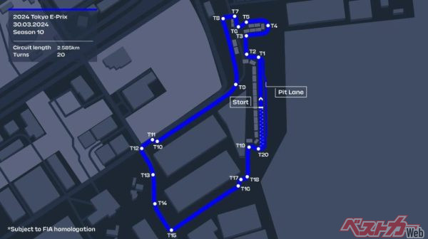 フォーミュラEはほとんどが市街地コースで開催されるのでスリリング。写真は第4戦のブラジル(サンパウロ)