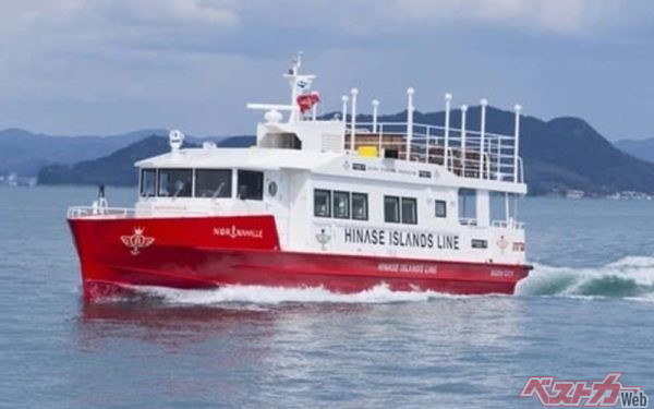 コチラは日生諸島を結ぶ大生汽船の『のりなはーれ』。同じルート、かつ短時間運行の観光船こそ燃料電池向き!!!