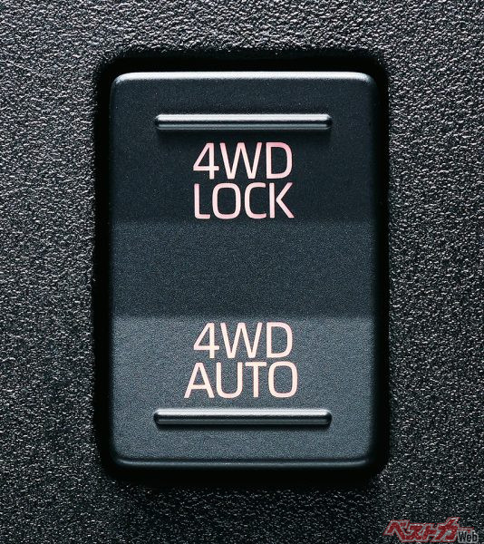 電子制御式4WD（CVT車）スイッチ（2021年12月20日発売開始時の公式画像より）