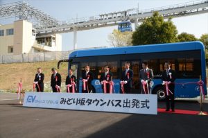 広島でついに!!　日本唯一の交通システムだったスカイレールに代わるEVバスの運行がスタートした!!
