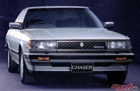 X70系チェイサーは1984年8月～1988年7月まで販売。チェイサーはハードトップのみ