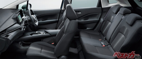 日産 ノート X 内装色 ブラック2（2020年11月 発売開始発表時の公式画像より）