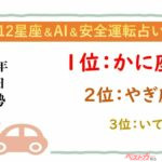 【12星座＆AI&安全運転占い】今日のあなたの運勢は？