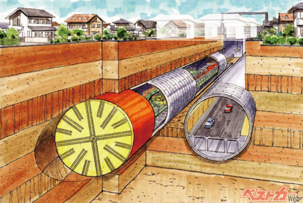 圏央道南側区間のシールドトンネルイメージ図。現在のところ開通予定年度は発表されていない