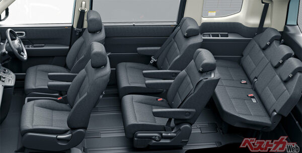 STEP WGN e:HEV AIR(FF) インテリア　ブラック（2022年5月 新型発表時の公式画像より）