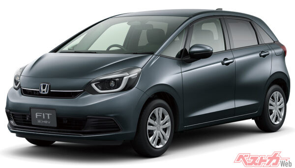 e:HEV HOME(FF) フロント7:3スタイリング (メテオロイドグレー・メタリック)（2022年10月 マイナーモデルチェンジ実施時の公式画像より）