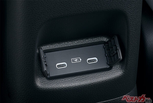 USBチャージャー(Type C/2個付)（2022年10月 マイナーモデルチェンジ実施時の公式画像より）