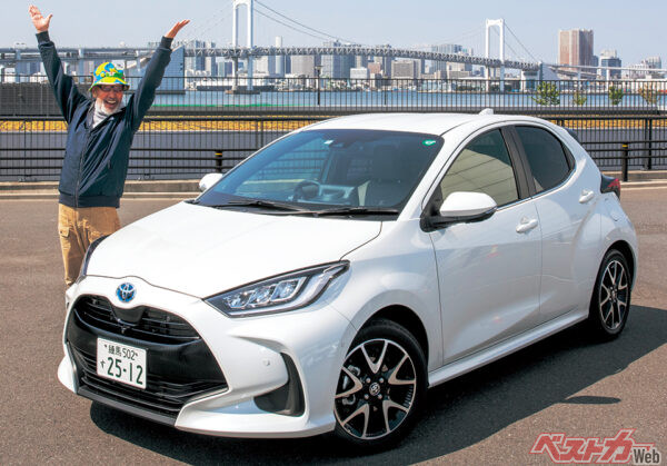 トヨタ ヤリスハイブリッドZ（229万5000円・電気式無段変速）。ヴィッツから世界共通名のヤリスになったトヨタの主力モデル。ヴィッツから数えると4代目となる