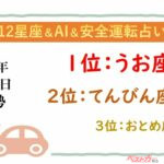 【12星座＆AI&安全運転占い】今日のあなたの運勢は？