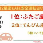 【12星座＆AI&安全運転占い】今日のあなたの運勢は？