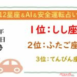 【12星座＆AI&安全運転占い】今日のあなたの運勢は？