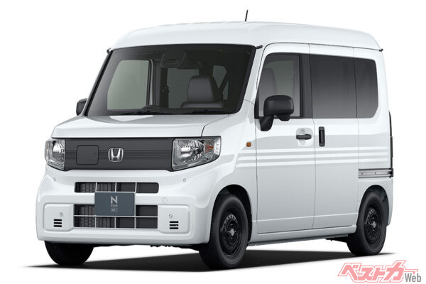 ホンダ N-VAN e:　おすすめ度：★★★★☆　全長3395×全幅1475×全高1960mm、1130kg、モーター（64ps/16.5kgm）、バッテリー29.6kWh、一充電航続距離245km（e:L4）