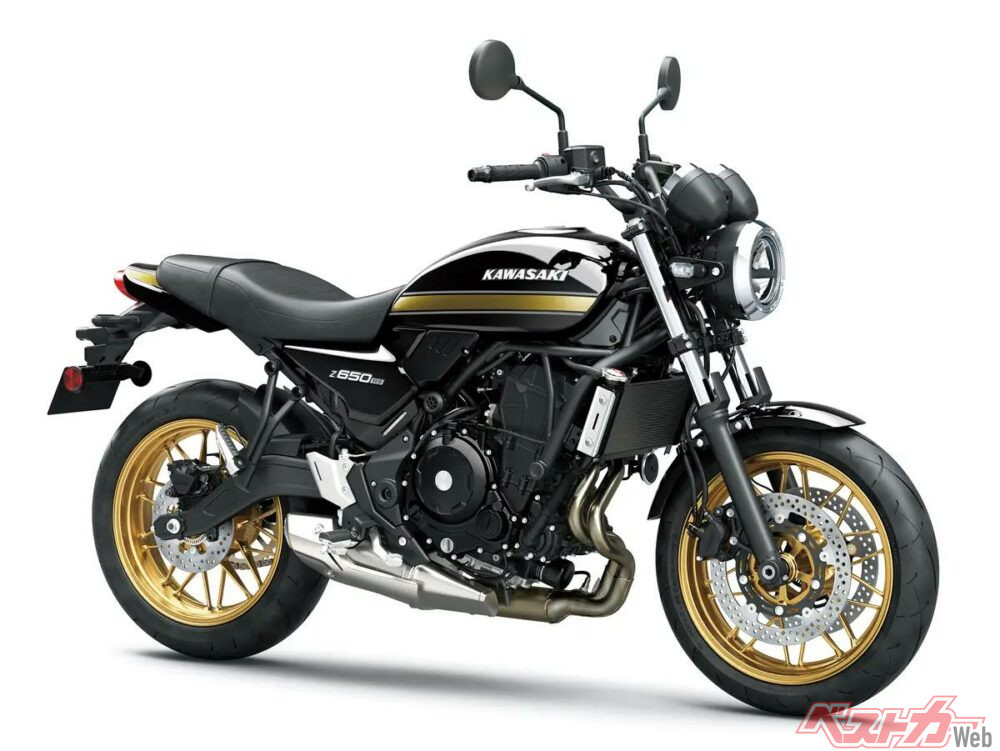 Z650RS：エボニー(ブラック/ゴールドストライプ)