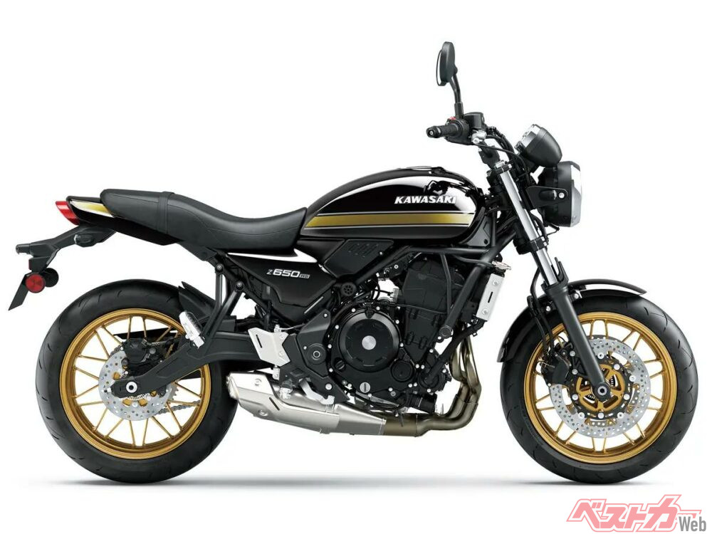 Z650RS：エボニー(ブラック/ゴールドストライプ)