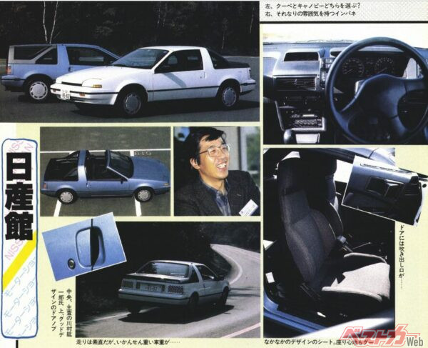 ベストカー1986年12月10日号より。写真中央は主査の川村紘一郎氏