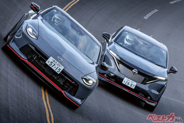 フェアレディZ NISMOとアリアNISMO。ガソリンターボとBEVの同門対決だ